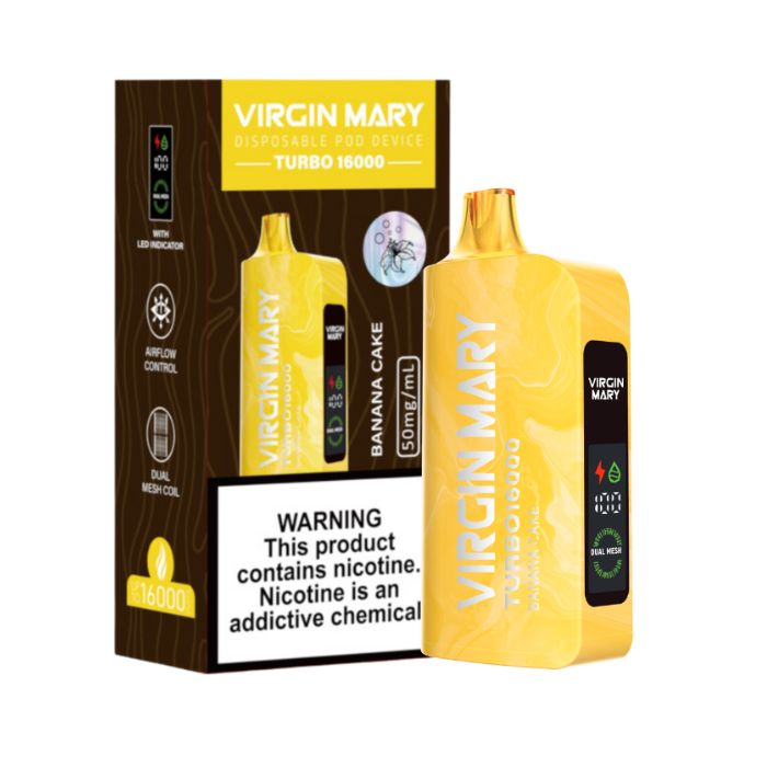 Virgin Mary Turbo Disposable Vape 16000 Puffs (5 Pack)