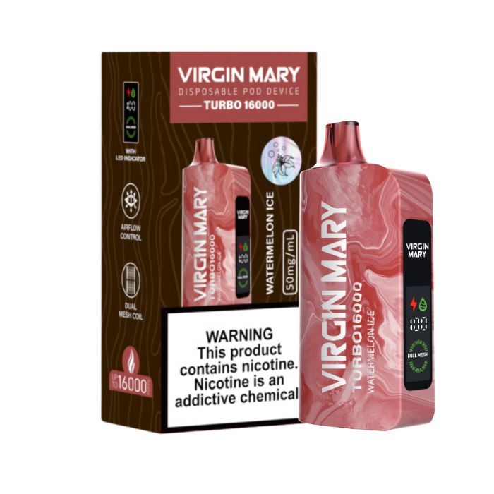 Virgin Mary Turbo Disposable Vape 16000 Puffs (5 Pack)