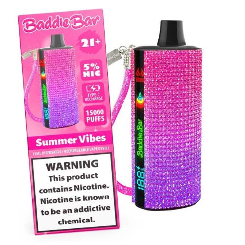 Baddie Bar Disposable Vape 15000 Puffs (5 Pack)