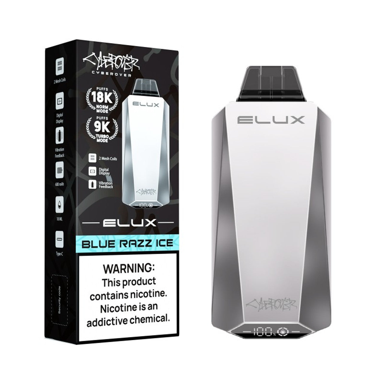 Elux Cyberover 18K Disposable Vape 18000 Puffs (5 Pack)