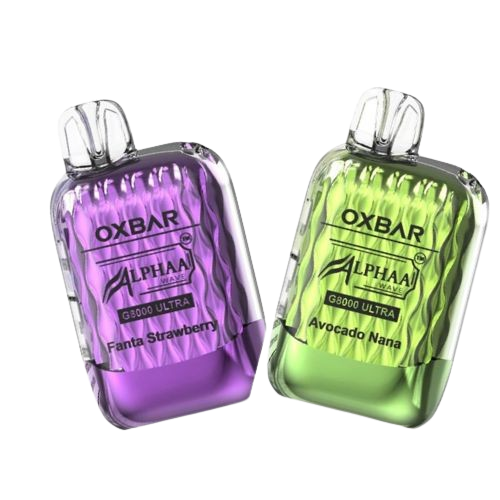 ALPHAA x OXBAR G8000 8000 Puffs 5% Nicotine Disposable Vape 5-Pack with rechargeable battery and Type-C port, ideal for extended vaping sessions.