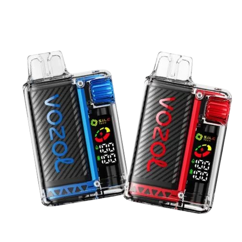 VOZOL VISTA 16000 Puff Disposable Vape 5-Pack in Cranberry Mango Grapefruit, featuring 18ml e-liquid, 5% nicotine, rechargeable battery, and digital display.