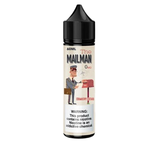 Explore The Mailman E-Liquid's flavors: Blueberry Doughnut, General Custard, Lemon Cheesecake, Nutty Nanner Custard, Strawberry Custard. A sweet vape journey.