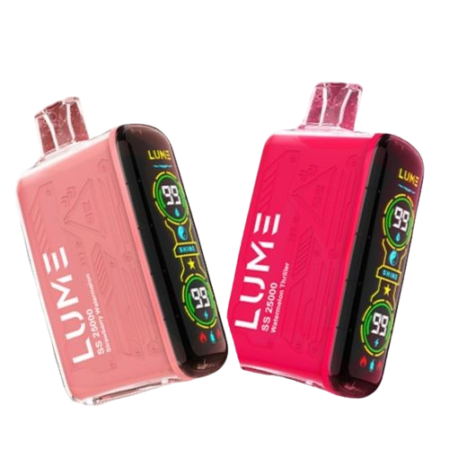 Lume SS25000 5-Pack Disposable Vapes with dual mesh coils & adjustable airflow. Prefilled 18mL, 25000 puffs, 5% nicotine. Apple Grape flavor. By Texas Central Distribution.
