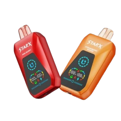 STARX S20000 Disposable Vape 5-Pack: 20ml, 850mAh, 20K Puffs, 5% Nic, HD Screen, Dual Mesh Coil, Adjustable Airflow. Available at Adyah Wholesale.