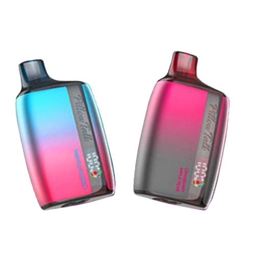 Pillow Talk 8500 Puffs 10-Pack by Texas Central Distribution: 50MG nicotine, 13ml e-liquid, disposable, with flavors like Blue Razz Ice.