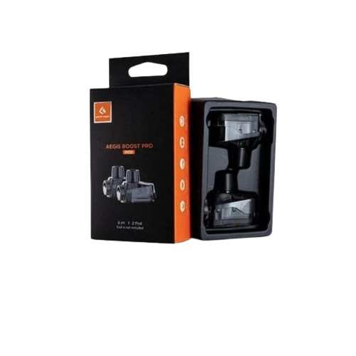 GeekVape Aegis Boost Pro Replacement Pod with 6ml capacity, available in Pod + Coil or Pod Only options, featuring adjustable airflow and P Series coil compatibility.