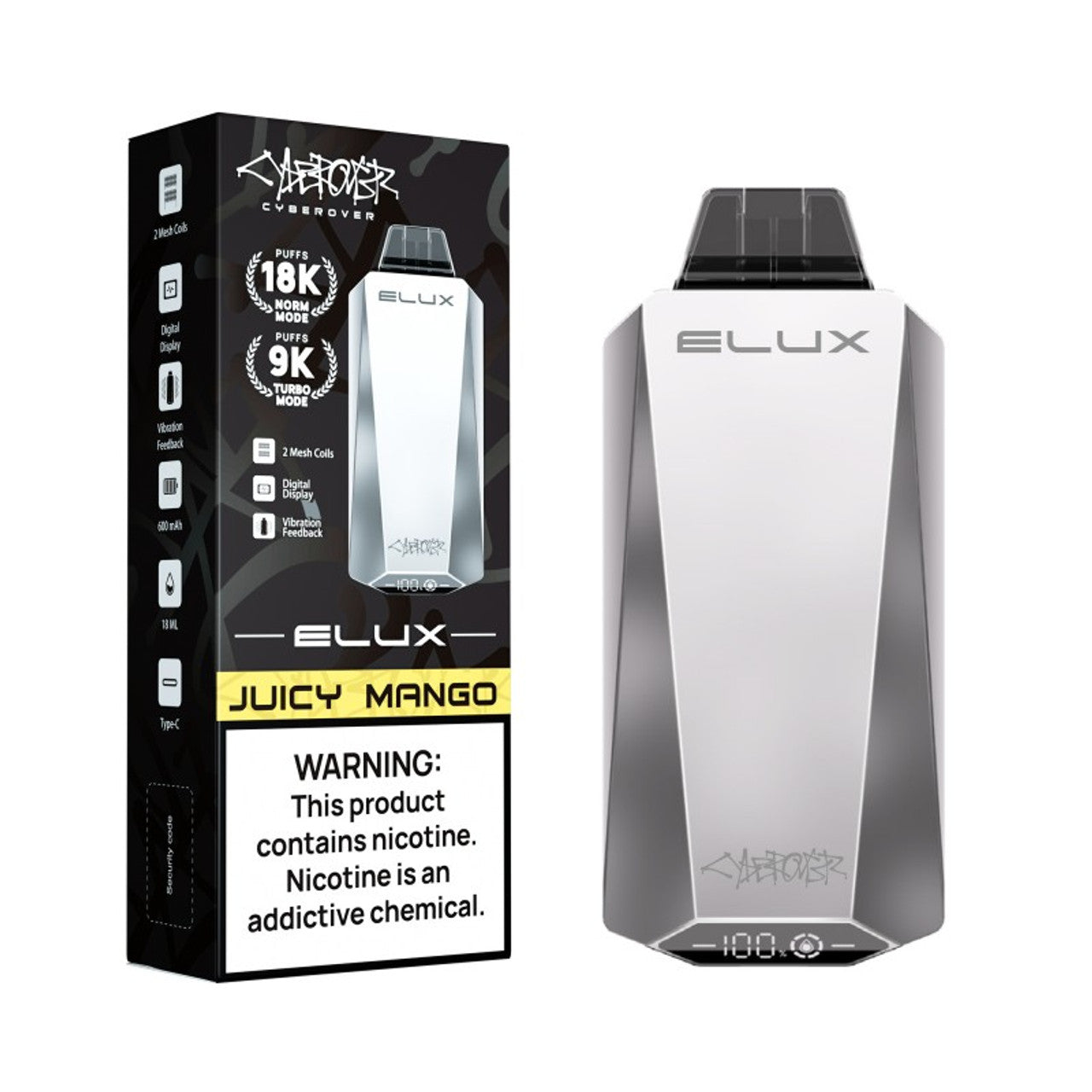 Elux Cyberover 18K Disposable Vape 18000 Puffs (5 Pack)