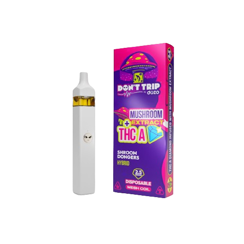 DOZO 2.5G Mushroom Disposable Vape (5 Pack) - Hybrid Mushy Marshmallow flavor, THC-A infused, portable, lab-tested, 2018 Farm Bill compliant.