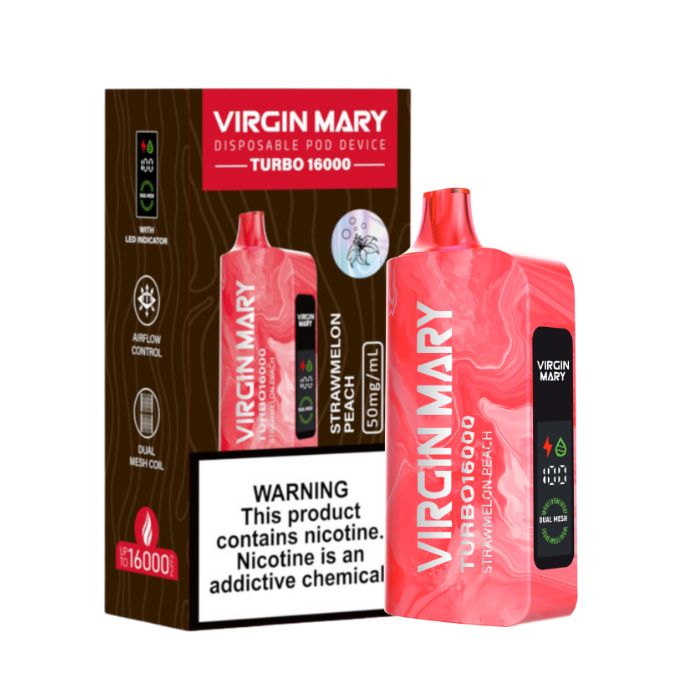 Virgin Mary Turbo Disposable Vape 16000 Puffs (5 Pack)