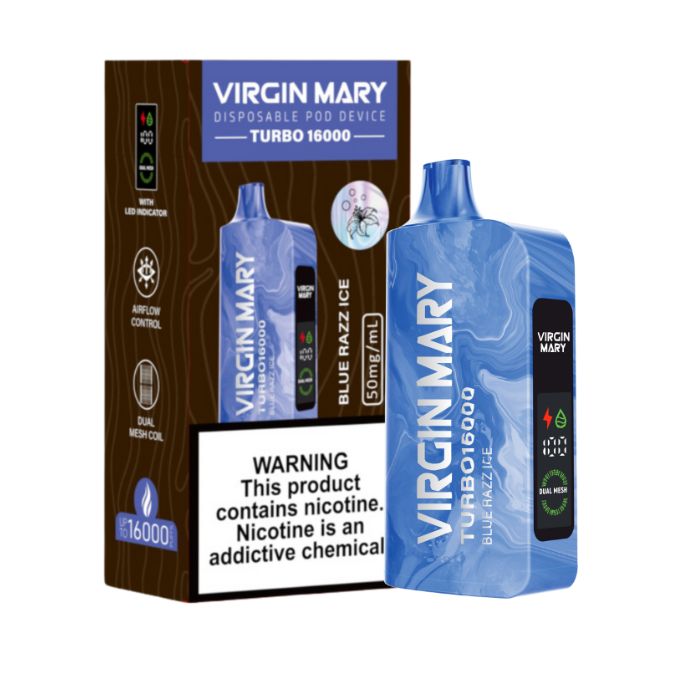 Virgin Mary Turbo Disposable Vape 16000 Puffs (5 Pack)