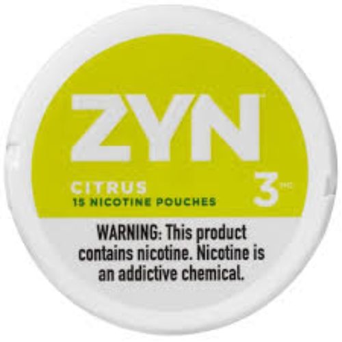 ZYN 3mg Nicotine Pouches Citrus flavor, featuring a tart blend of lemon and lime with sweetness. Smoke-free, hands-free, and spit-free nicotine enjoyment.