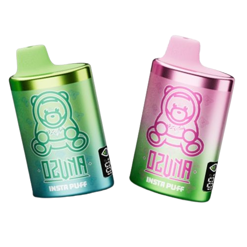 Ozuna Insta Puff 5-Pack by Texas Central: 15000 puff disposable vape with 18ml e-liquid in Blue Razz Ice, 50MG nicotine. Sleek, high-capacity for ultimate satisfaction.