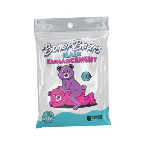 Boner Bears Male Gummies for enhanced bedroom performance, featuring a proprietary organic blend.