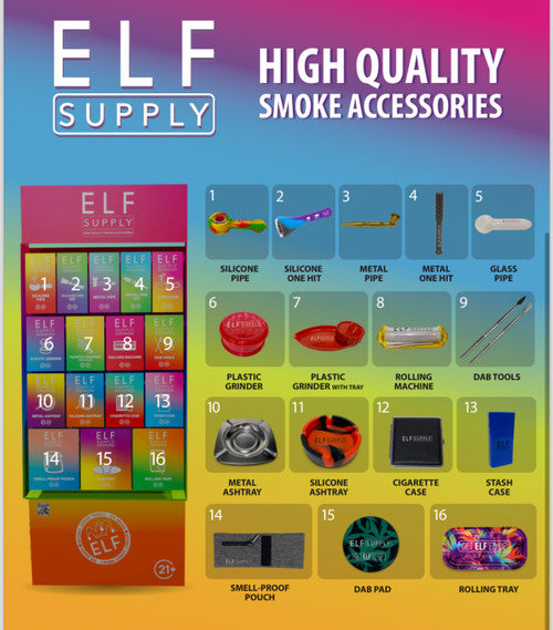 Elf Supply Display: 16 Essential Smoker Tools for perfect BBQs. Elevate your grilling with quality, variety & style. By Elf Group LLC. #BBQTools #ElfSupply