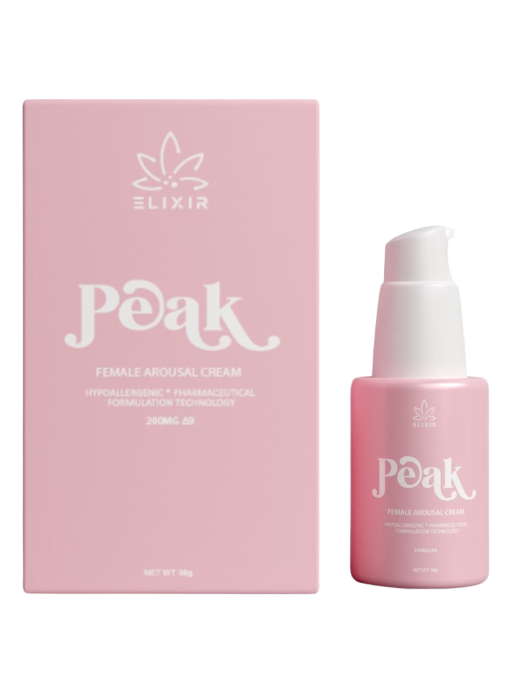 Peak 30ml cream by Blitz Distro, a female arousal cream enhancing pleasure & wellness, vegan, cruelty-free, with advanced absorption for intense orgasms.